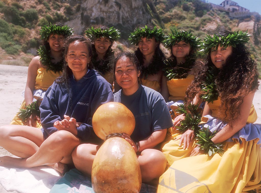 Sissy Kaio and members of Hula Halau ‘O Lilinoe