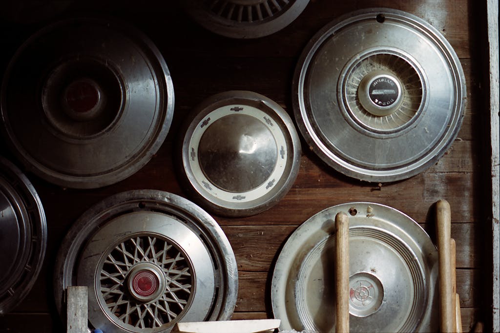 Hubcaps, 16 x 24 in, inkjet print face mounted on acrylic, 2011